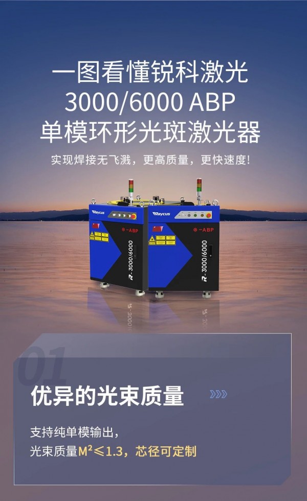 打破國外壟斷，無飛濺焊接利器ABP3000/6000單模環(huán)形光斑激光器，一圖看懂