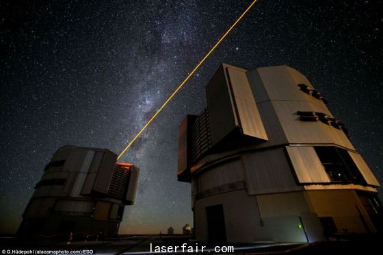 光束在高空生成的假星，可以用來校正受空氣騷動干擾的圖像，形成更加清晰的圖片